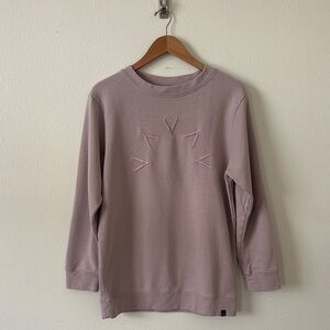 Purple Long Sleeve Long Sweatshirt